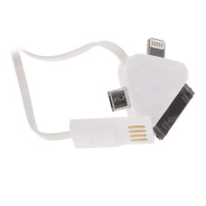 Кабель DEXP micro USB, Lightning 8-pin, 30-pin Apple - USB белый 0.8 м Кабель DEXP micro USB, Lightning 8-pin, 30-pin Apple - USB белый 0.8 м