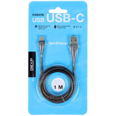 Кабель DEXP USB Type-C - USB черный 1 м Кабель DEXP USB Type-C - USB черный 1 м