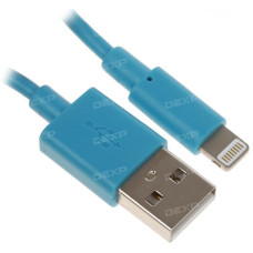 Кабель DEXP Lightning 8-pin - USB синий 0.2 м Кабель DEXP Lightning 8-pin - USB синий 0.2 м