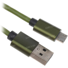 Кабель DEXP micro USB - USB зеленый 1 м Кабель DEXP micro USB - USB зеленый 1 м