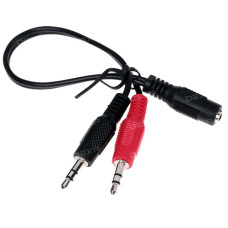 Кабель соединительный DEXP 3.5 mm jack - 3-pin 3.5 mm jack x2 Кабель соединительный DEXP 3.5 mm jack - 3-pin 3.5 mm jack x2