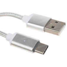 Кабель DEXP USB Type-C - USB серебристый 1 м Кабель DEXP USB Type-C - USB серебристый 1 м