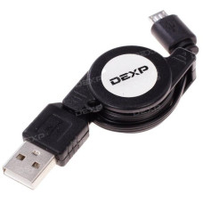 Кабель DEXP micro USB - USB черный 0.8 м Кабель DEXP micro USB - USB черный 0.8 м
