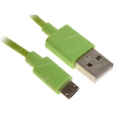 Кабель DEXP micro USB - USB зеленый 0.2 м Кабель DEXP micro USB - USB зеленый 0.2 м