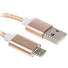Кабель DEXP micro USB - USB золотистый 1 м Кабель DEXP micro USB - USB золотистый 1 м