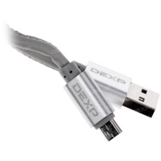 Кабель DEXP micro USB - USB серебристый 1 м Кабель DEXP micro USB - USB серебристый 1 м