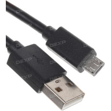 Кабель DEXP micro USB - USB черный 2 м Кабель DEXP micro USB - USB черный 2 м