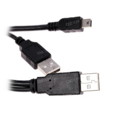 Кабель DEXP mini USB - USB x2 черный 0.5 м Кабель DEXP mini USB - USB x2 черный 0.5 м