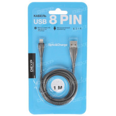 Кабель DEXP Lightning 8-pin - USB черный 1 м Кабель DEXP Lightning 8-pin - USB черный 1 м