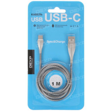 Кабель DEXP USB Type-C - USB серебристый 1 м Кабель DEXP USB Type-C - USB серебристый 1 м