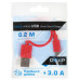 Кабель DEXP micro USB - USB красный 0.2 м Кабель DEXP micro USB - USB красный 0.2 м
