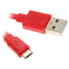 Кабель DEXP micro USB - USB красный 0.2 м Кабель DEXP micro USB - USB красный 0.2 м