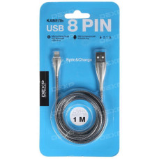 Кабель DEXP Lightning 8-pin - USB серебристый 1 м Кабель DEXP Lightning 8-pin - USB серебристый 1 м