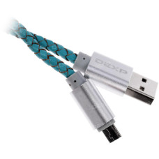 Кабель DEXP micro USB - USB бирюзовый 1 м Кабель DEXP micro USB - USB бирюзовый 1 м