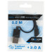 Кабель DEXP micro USB - USB черный 0.2 м Кабель DEXP micro USB - USB черный 0.2 м