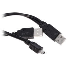 Кабель DEXP mini USB - USB x2 черный 2 м Кабель DEXP mini USB - USB x2 черный 2 м