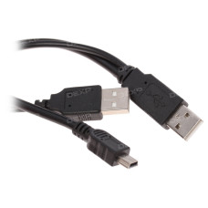 Кабель DEXP mini USB - USB x2 черный 3 м Кабель DEXP mini USB - USB x2 черный 3 м